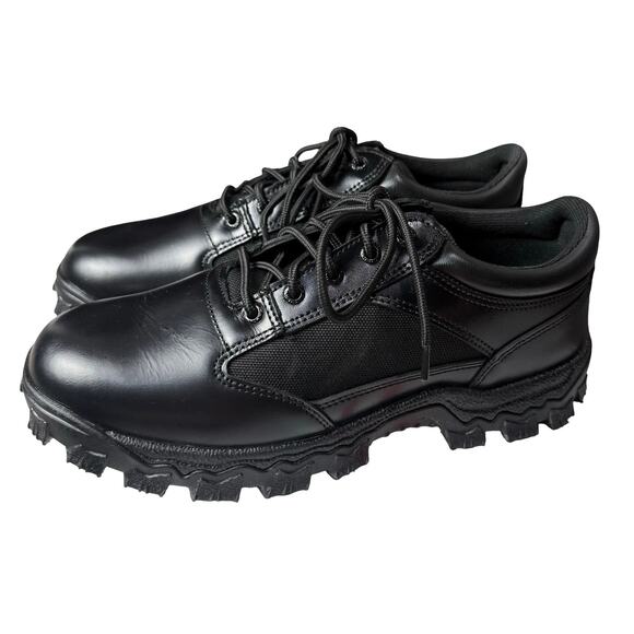 ROCKY Alpha Force Black‎ Leather Oxford Work Shoes - Men's 10M - Picture 1 of 9